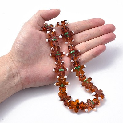 Handmade Lampwork Beads Strands LAMP-N021-025-1