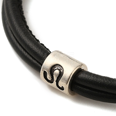 PU Leather Round Cord Multi-strand Bracelets SJEW-K002-07J-1