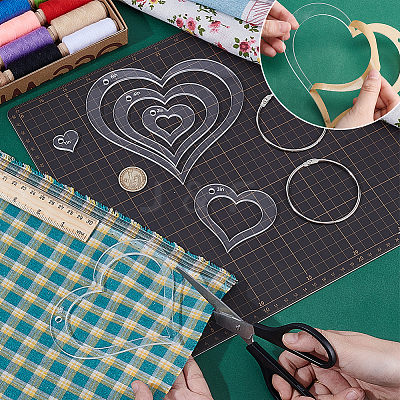 Transparent Acrylic Sewing Template AJEW-NB0007-10C-1