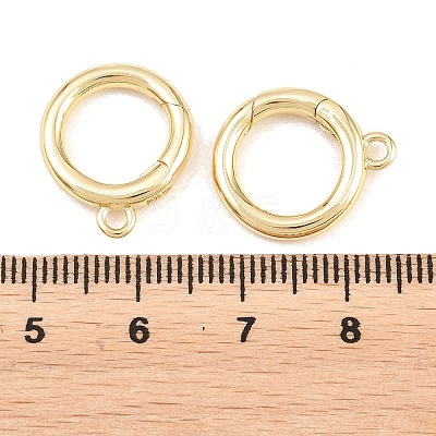 Brass Spring Gate Rings KK-P353-16G-1