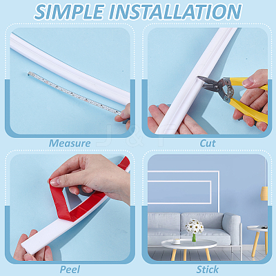 6M TPE Self-Adhesive Flexible Molding Trim DIY-WH0349-491B-1