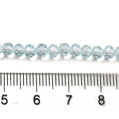 Transparent Baking Paint Glass Beads Strands DGLA-A034-T4mm-D06-1