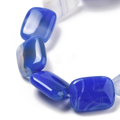 Natural Banded Agate Beads Strands G-K392-B07-13x18mm-1