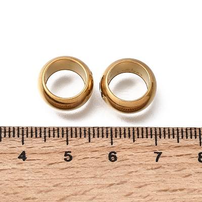 304 Stainless Steel Large Hole Beads STAS-H263-01G-01-1