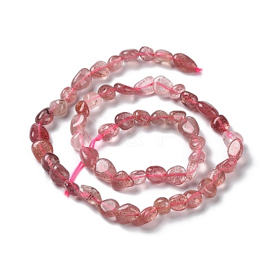 Natural Strawberry Quartz Beads Strands G-P497-01A-07-1