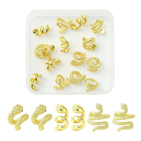 15Pcs 3 Styles Brass Spacer Beads KK-CJ0003-54-1