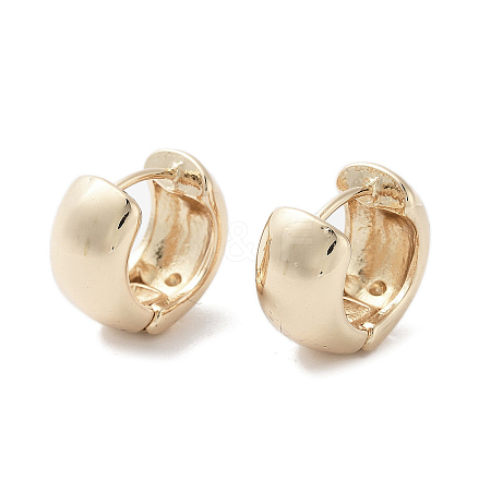Oval Alloy Thick Hoop Earrings for Women EJEW-H309-03KCG-1