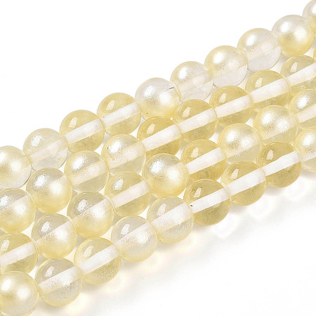 Baking Paint Transparent Glass Beads X1-DGLA-N011-8mm-02-1