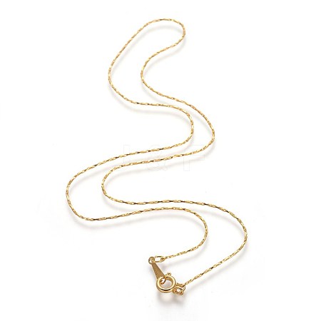 Brass Chain Necklaces NJEW-D077-G-1
