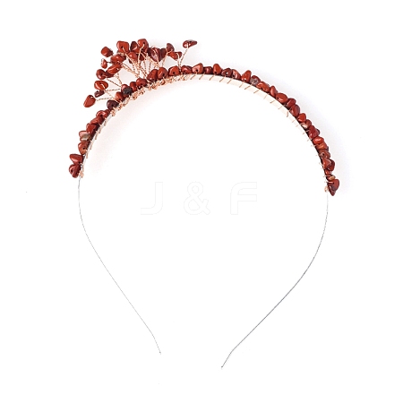 Red Jasper with Metal Hair Bands PW-WG4CD56-02-1