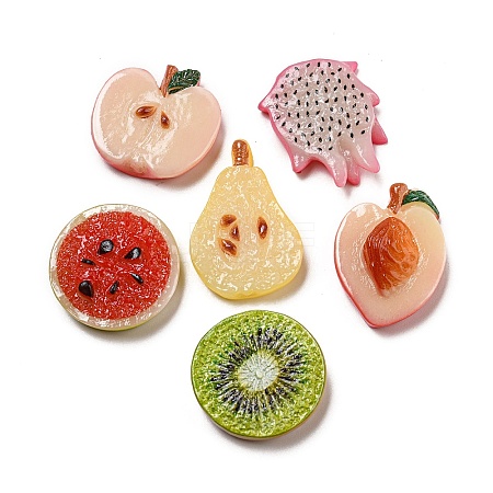 Imitation Fruit Resin Decoden Cabochons CRES-R199-03-1