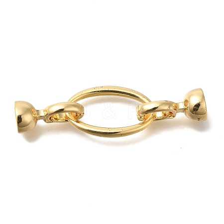 Brass Fold Over Clasps KK-K389-123G-1