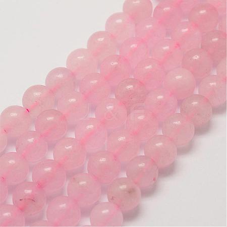 Natural Rose Quartz Bead Strands G-P281-02-10mm-1