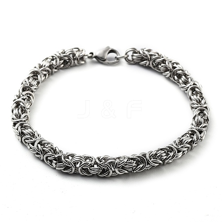 304 Stainless Steel Rope Chain Bracelet BJEW-Z023-03B-1