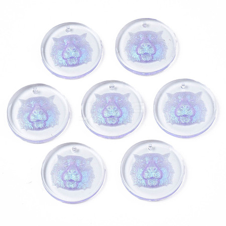 Transparent Resin Pendants RESI-N030-007B-1