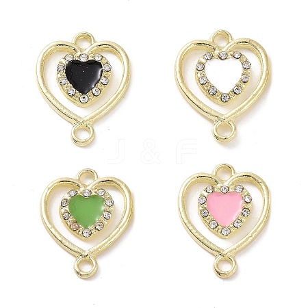 Alloy Enamel Connector Charms PALLOY-D011-03LG-1