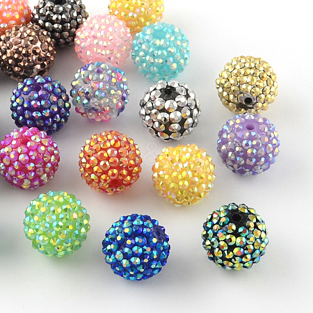 AB-Color Resin Rhinestone Beads X-RESI-S315-18x20-M-1