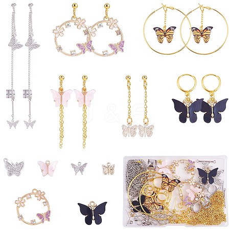 DIY Butterfly Earring Making Kit DIY-SZ0009-54-1