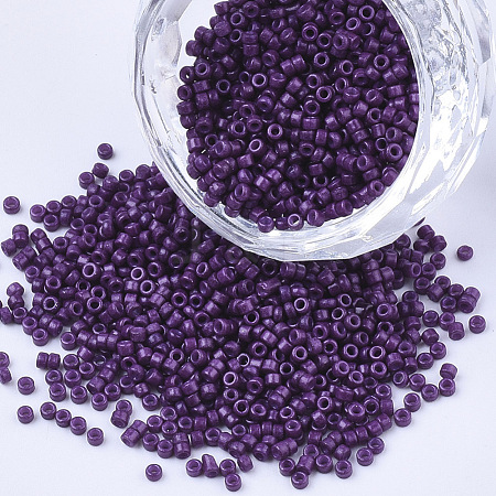 Baking Paint Cylinder Seed Beads SEED-Q036-02A-D07-1