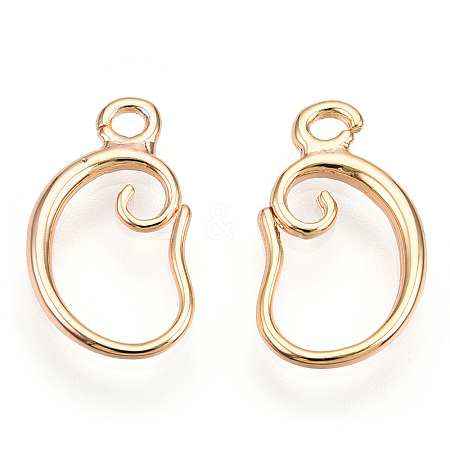 Brass Earring Hooks LS-KK-I649-05G-NF-1