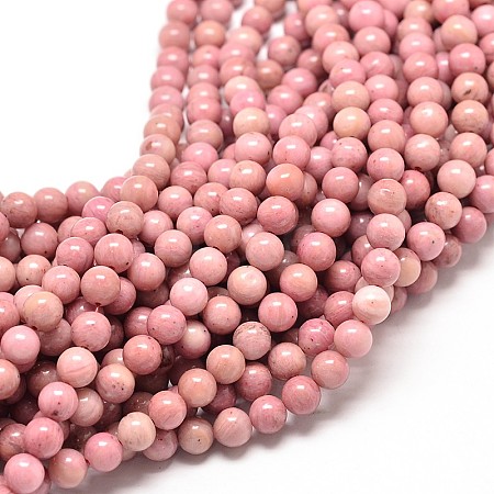 Natural Rhodonite Round Bead Strands G-P072-38-10mm-1