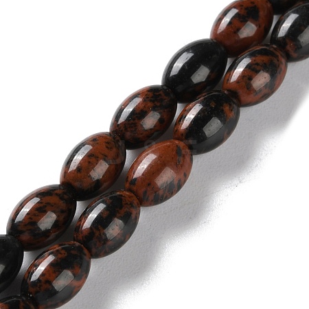 Natural Mahogany Obsidian Beads Strands G-I369-B06-01-1