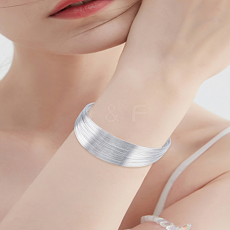 1Pc Trendy European and American Style Unique Cute Iron Cuff Bracelet for Hip-hop Rock BJEW-LP0003-30P-1