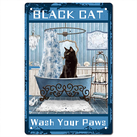 Rectangle Metal Iron Sign Poster AJEW-WH0157-311-1