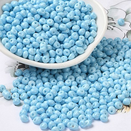 6/0 Opaque Baking Paint Glass Seed Beads SEED-M012-02A-13-1