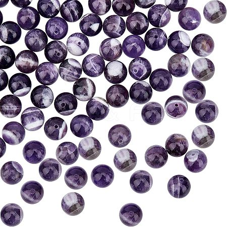 Olycraft Natural Chevron Amethyst Beads Strands G-OC0001-45-1