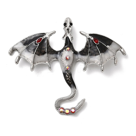 Alloy Enamel with Rhinestone Big Pendants FIND-Z098-01P-02-1