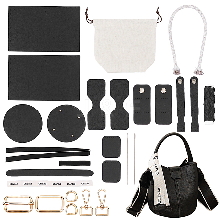 DIY Sew on PU Leather Bucket Bags Kits DIY-WH0304-510A-1