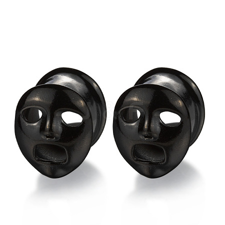 Halloween Ghost Face Brass and Alloy Ear Tunnels FS-WGACCDC-03-1