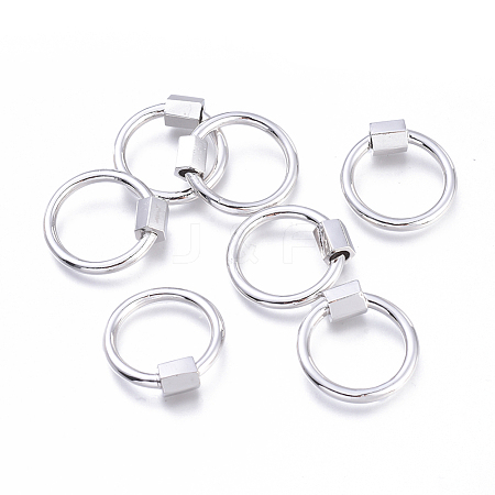 Brass Screw Carabiner Lock Charms LS-KK-I673-09P-1