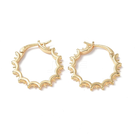 Brass Hoop Earring Finding KK-P223-24G-1