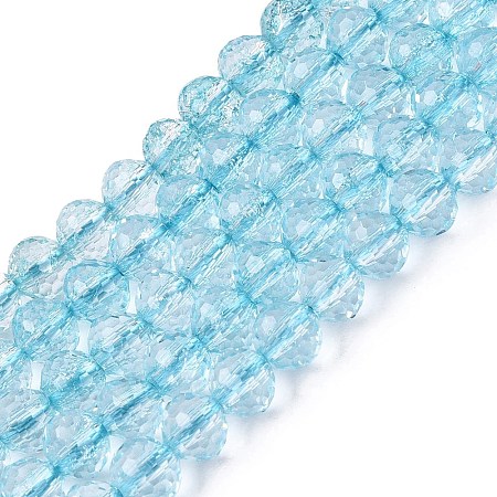 Dyed Transparent Crackle Glass Beads Strands GLAA-Q108-01A-A03-1
