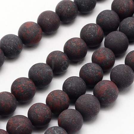 Natural Brecciated Jasper Beads Strands G-D690-6mm-1