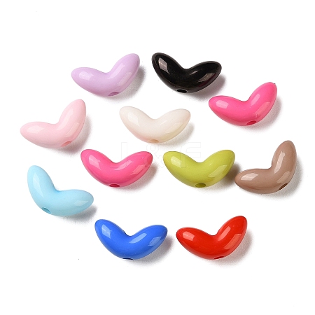 Opaque Acrylic Beads OACR-P034-08A-M-1