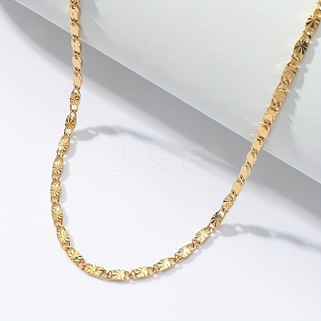 Fashionable and Versatile Brass Oval Link Chain Necklaces for Women SA0144-1