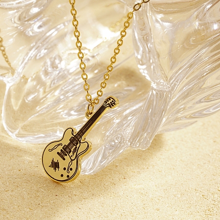 Guitar Pendant Necklaces EP8740-1-1