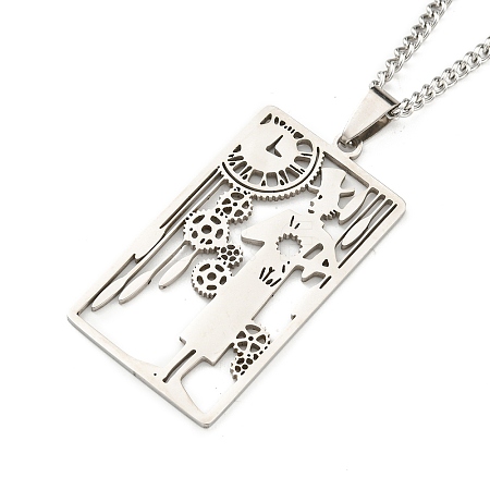 Non-Tarnish 304 Stainless Steel Pendant Necklaces LS-NJEW-L118-02P-06-1