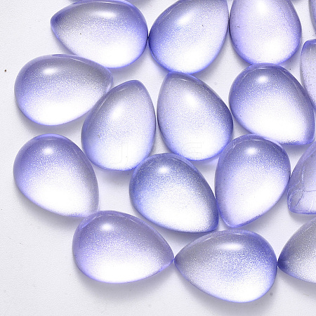 Transparent Spray Painted Glass Cabochons LS-GLAA-S190-012C-A02-1