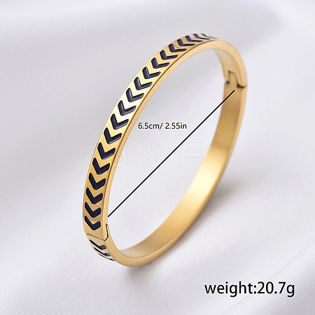 Vintage Golden Stainless Steel Bangles for Women SC1086-1-1