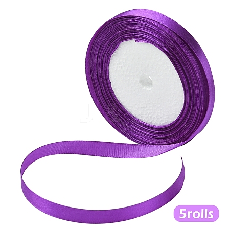 5 Roll Single Face Satin Ribbon SRIB-YW0001-03J-1