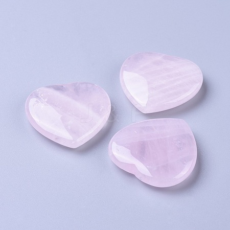 Natural Rose Quartz Heart Love Stone G-I257-01-1