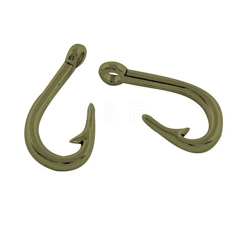 Tibetan Style Alloy Hook Clasps TIBEP-5238-AB-FF-1