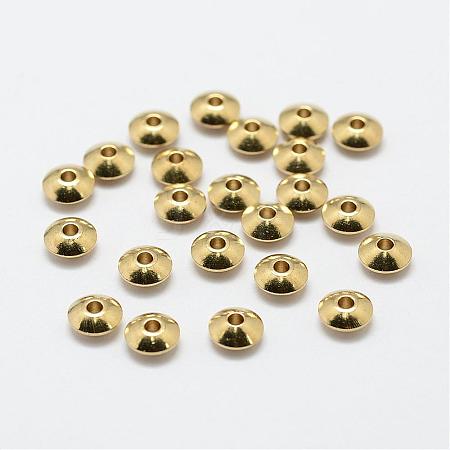 Brass Spacer Beads KK-P095-15-C-1