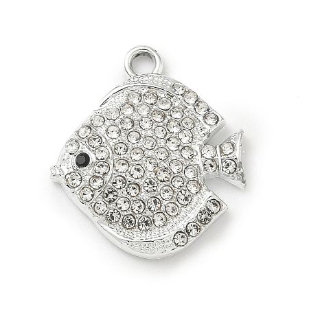 Alloy Rhinestone Pendants PALLOY-P313-12B-P-1