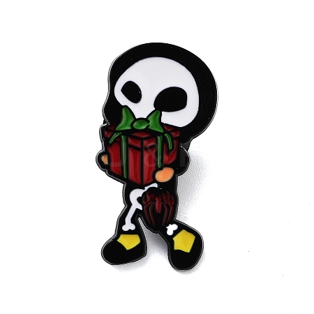 Halloween Theme Black Alloy Brooches JEWB-U002-05D-1