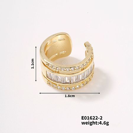 Fashionable luxury round earrings with sparkling zirconia inlay JH4396-2-1